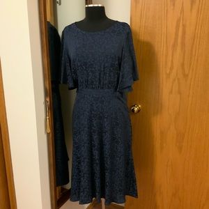 Navy Sateen Dress